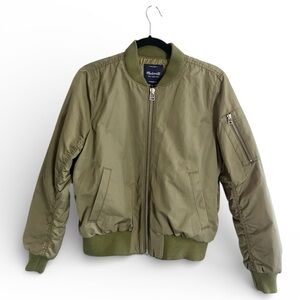 Madewell Olive Green Bomber flight aviator Jacket M